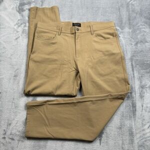 Unbound Merino Wool Pants Mens 36x30 Khaki Merino Wool Stretch 5-Pocket Relaxed